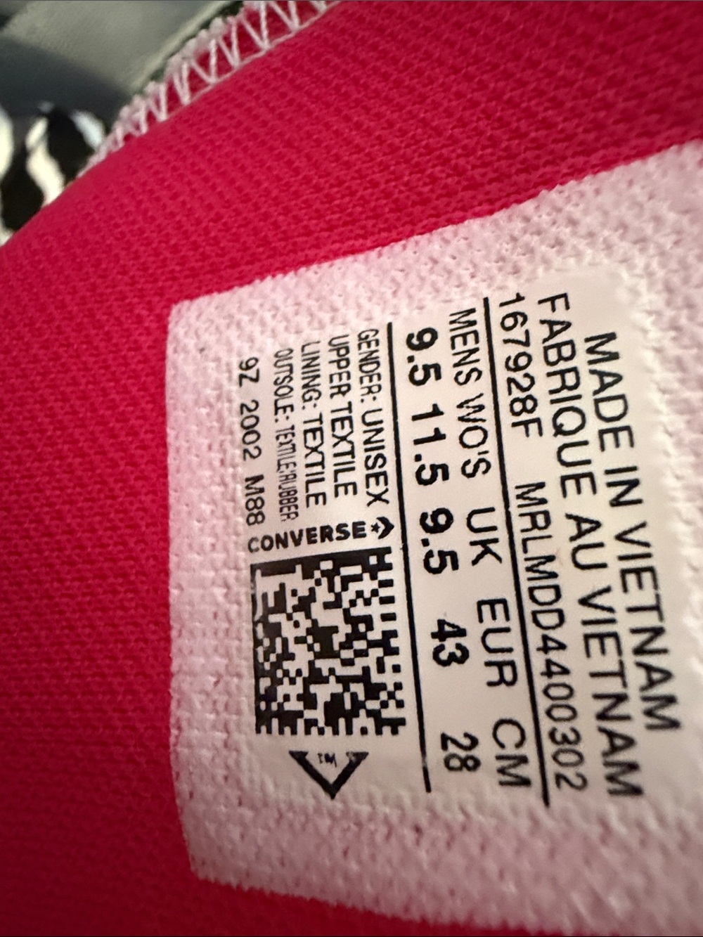 Converse Pink and White Tie-Dye High Top Sneakers - Picture 6 of 6